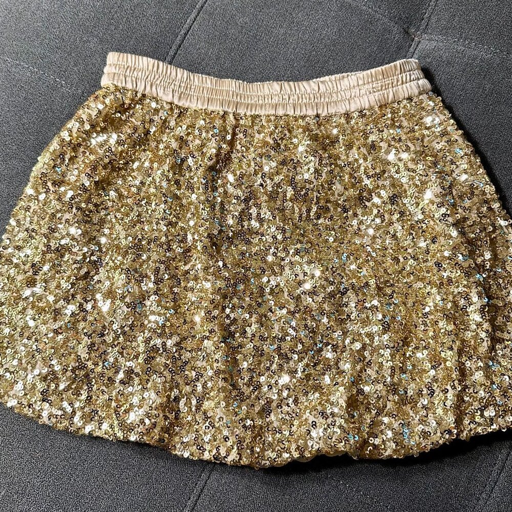 GAP Kids Gold Sequin Skirt, Size Large Size 10